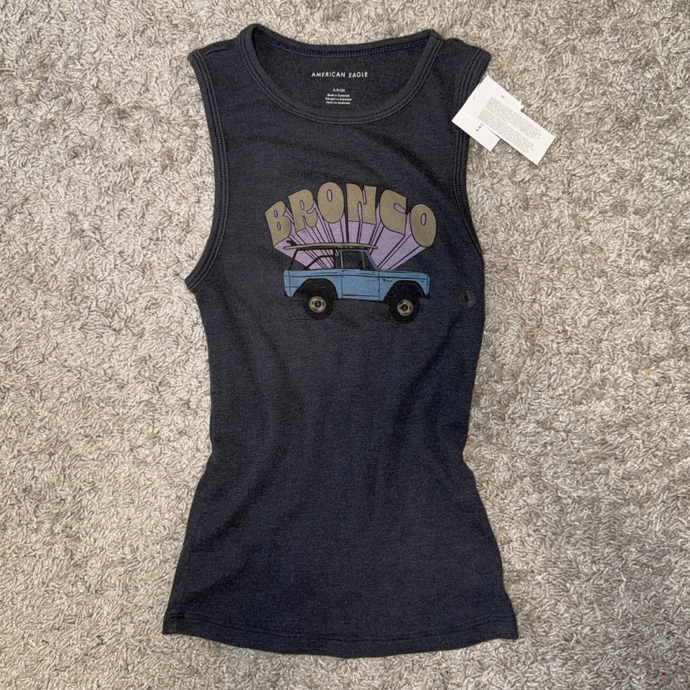 American Eagle Outfitters Women’s Dark Grey Tank Top